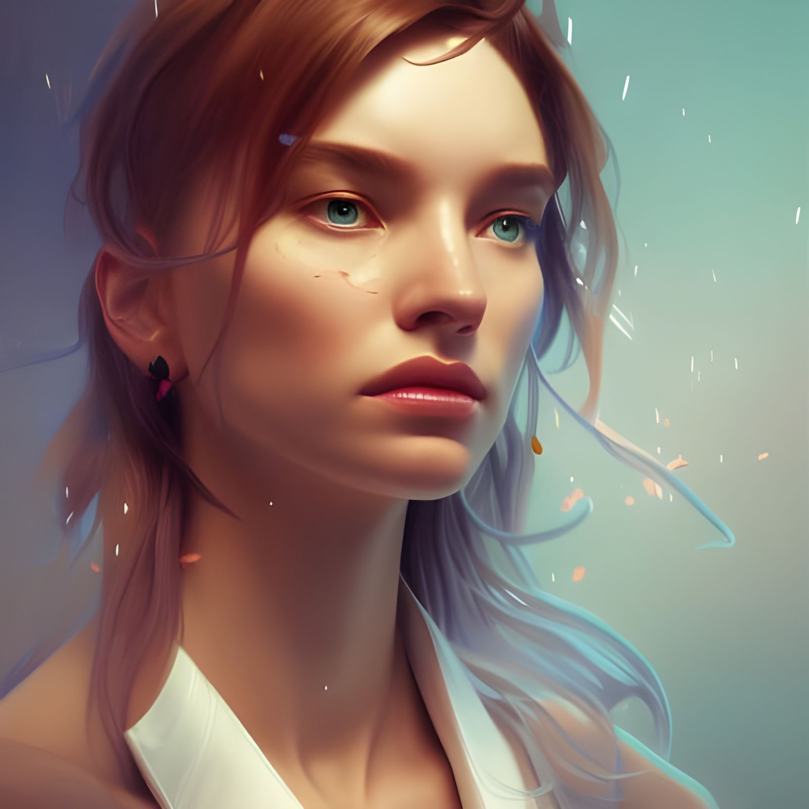 Blockchain Philosopher Portrait in Hyperdetailed Style