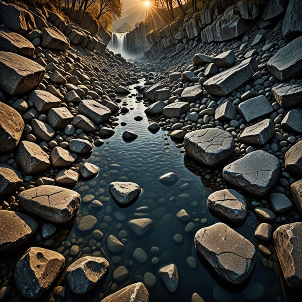 Mysterious Stones Illuminated by an Inner Flame