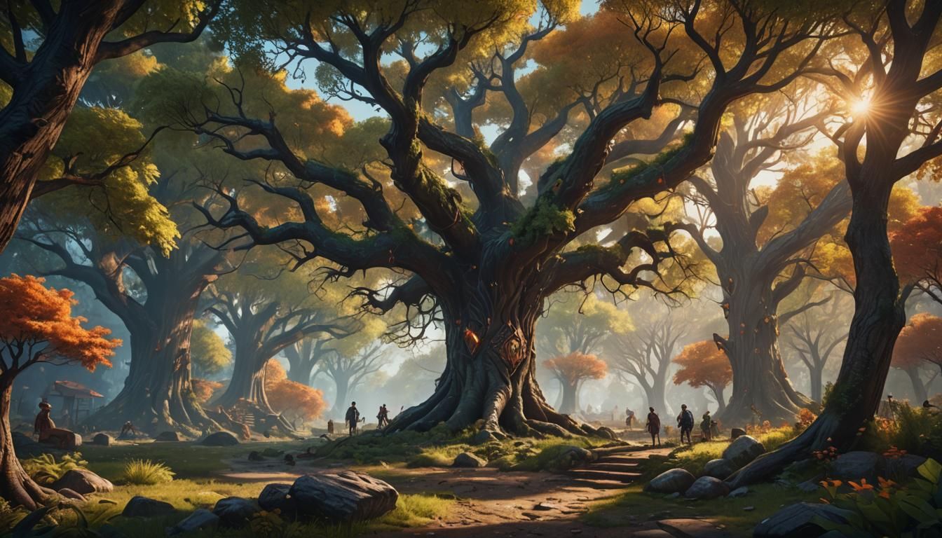 Compassionate Summer Scene in Detailed Matte Painting