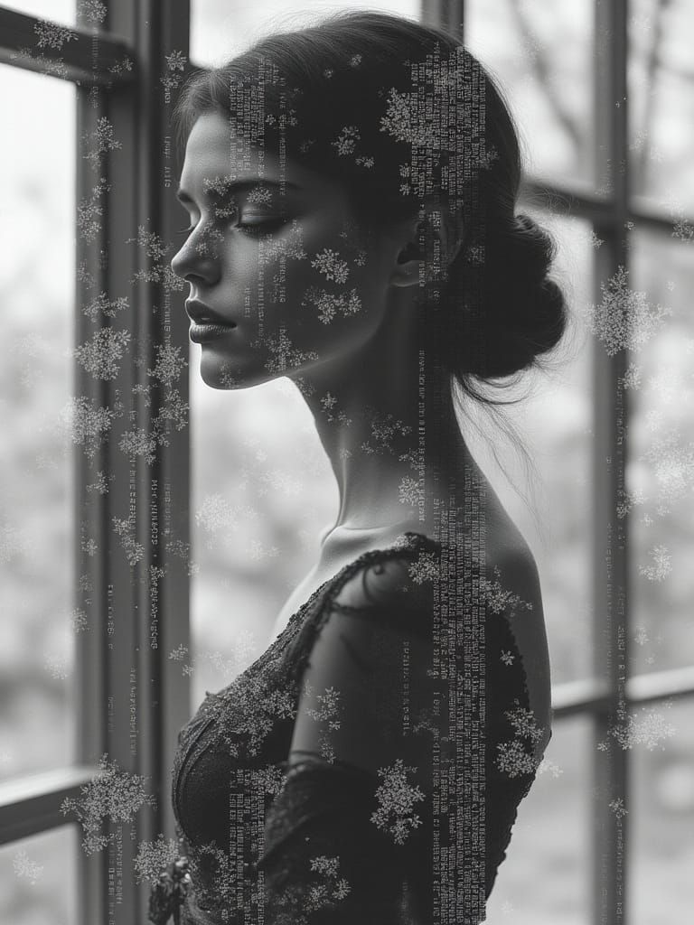 ASCII Glitch Art: Digital Signal Loss in Grayscale