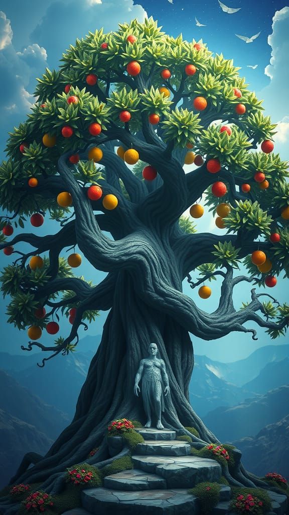 Tree of Valor with Fruits of the Spirit