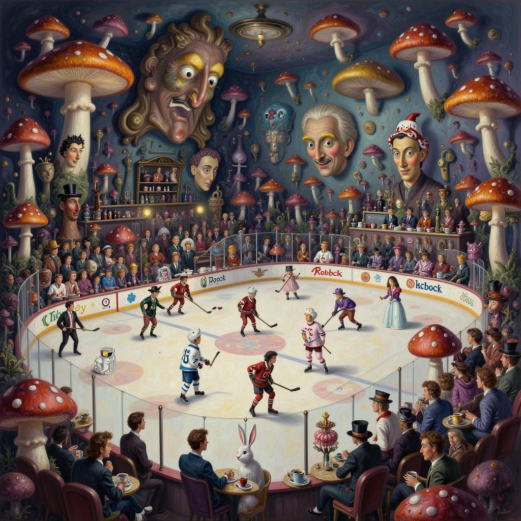 Dynamic Ice Hockey Game Scene
