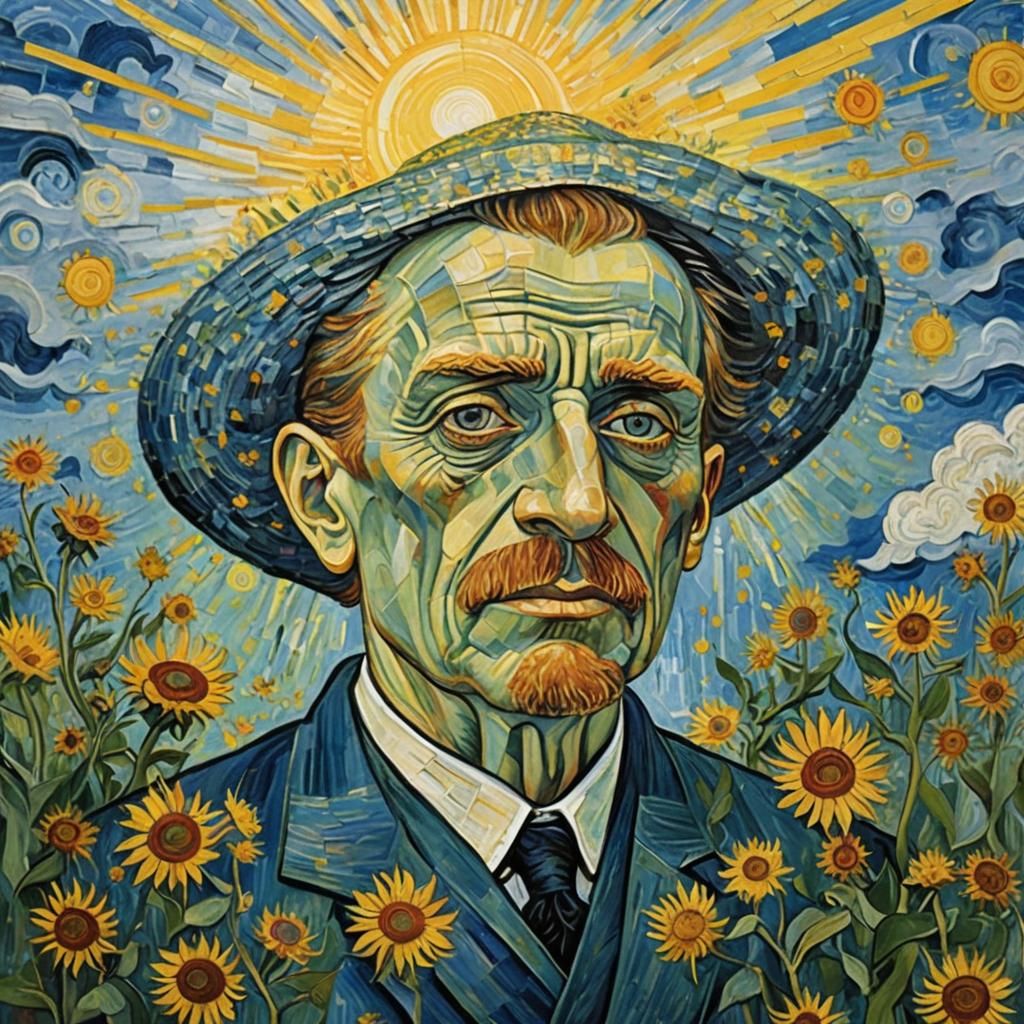 Surreal Sunshine Rays: A Post-Impressionist Vision