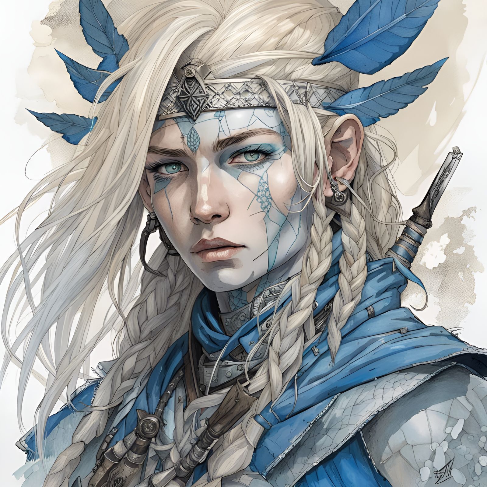 Fantasy Ranger Portrait in Mythic Style