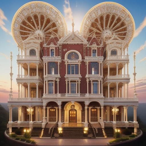 Colorful Island House: Detailed 3D Render