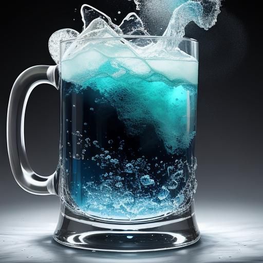 Ominous Effervescent Potion Swirling in Crystal Tankard