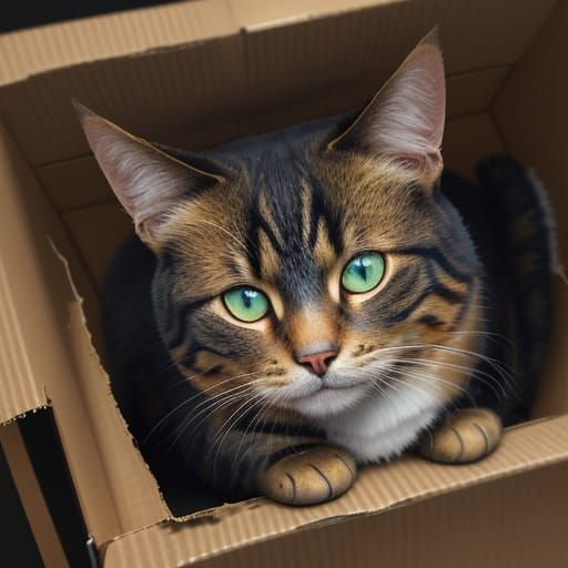 Expressive Neo-Impressionist Cat in Vibrant Oil Painting