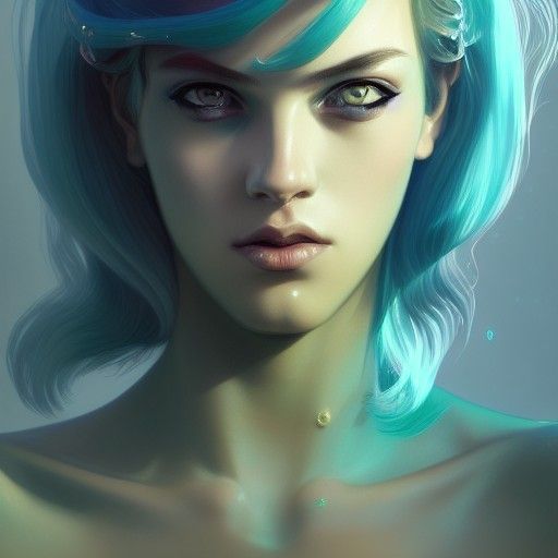 Seapunk Androgynous Beauty in High Resolution