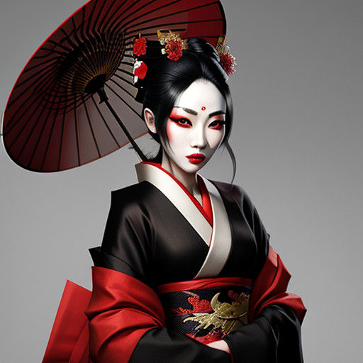 Elegant Geisha Warrior in Stealth Mode