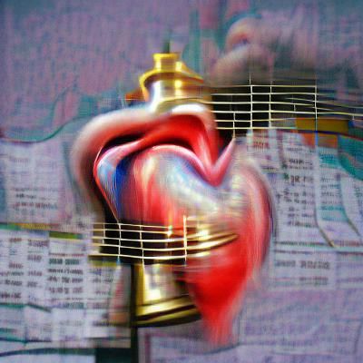 Abstract Heart Song in Vibrant Colors