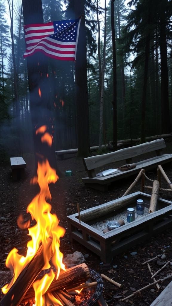 A Cityscape in Ruin Amidst a Fiery Apocalypse