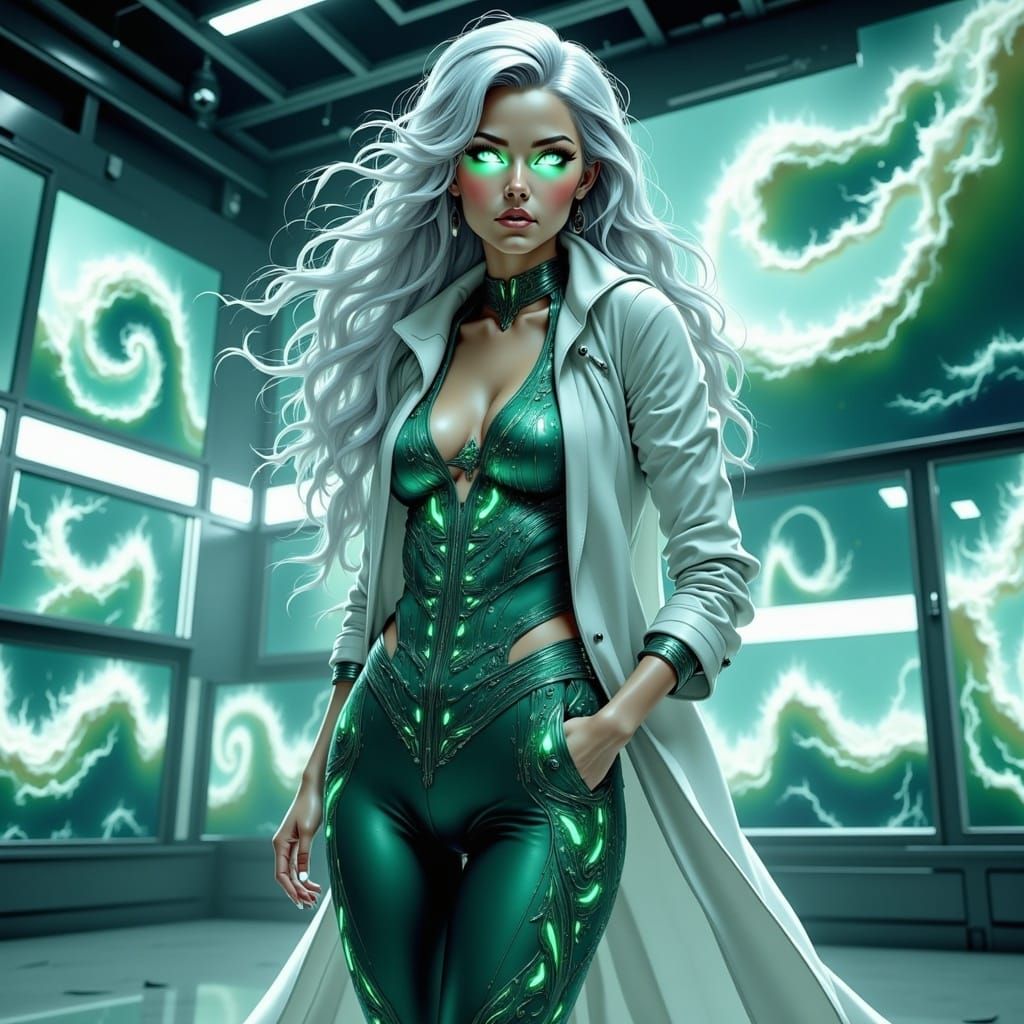 Meteorology Professor Portrait in Digital Art Style