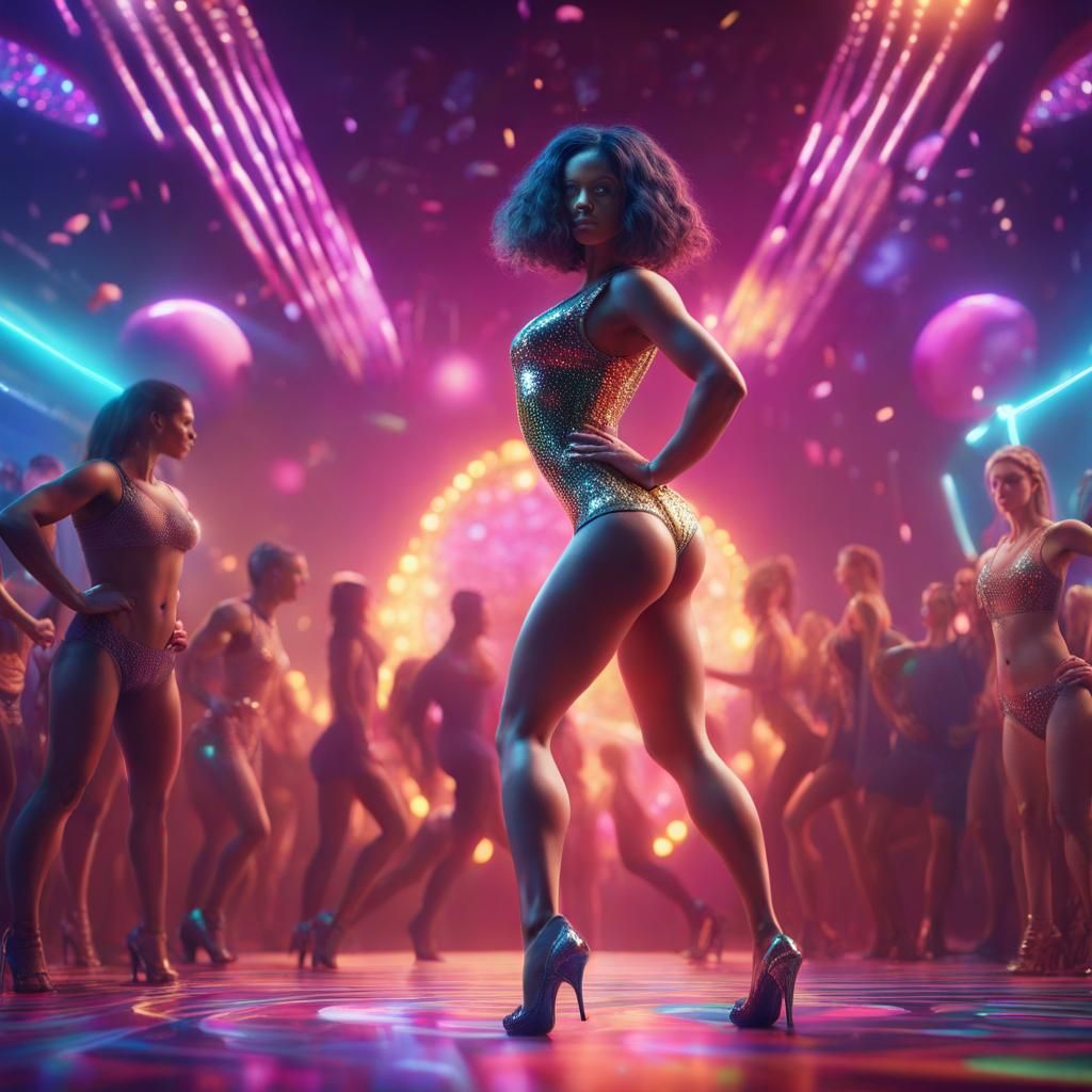 Disco Dance Contest: A Detailed Matte Painting