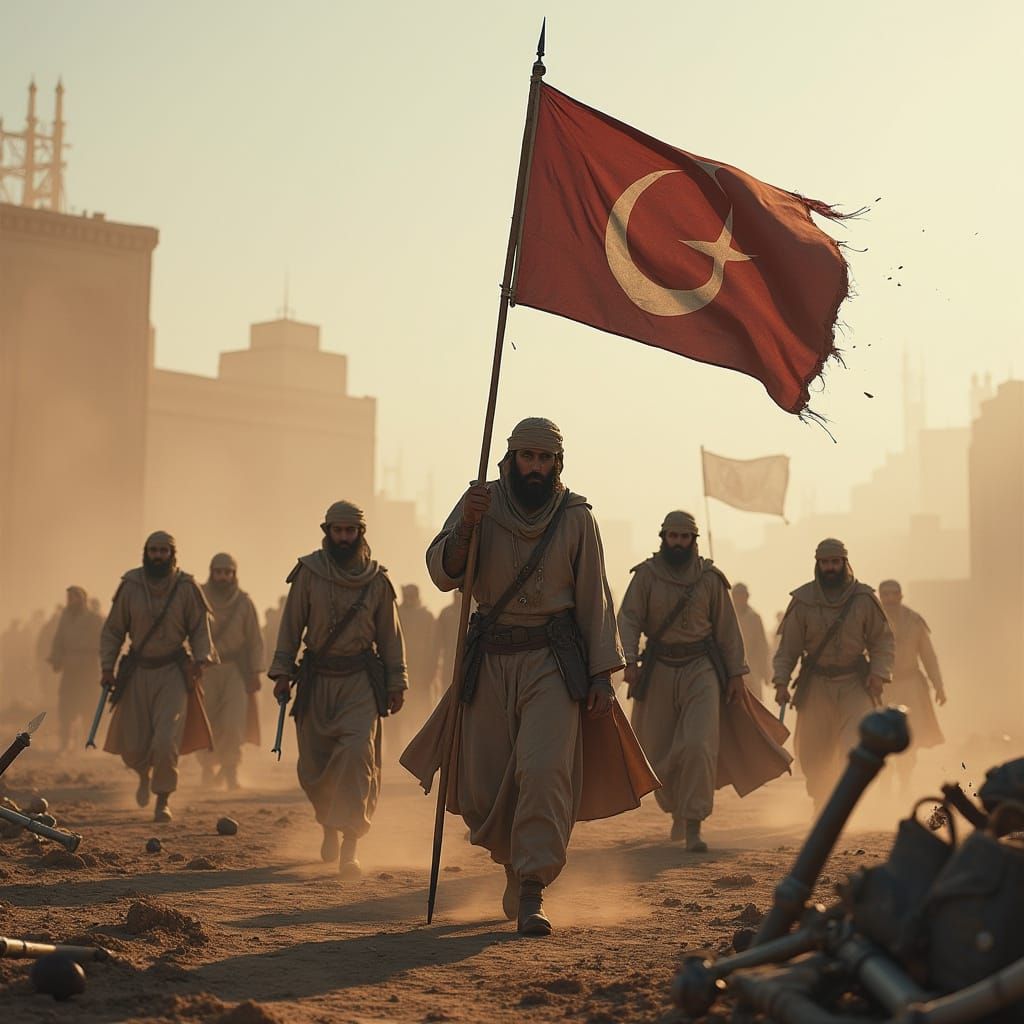 Wounded Muslim Warriors Stand Firm on Battlefield