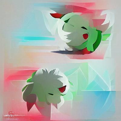 Abstract Minimalist Shaymin Digital Art