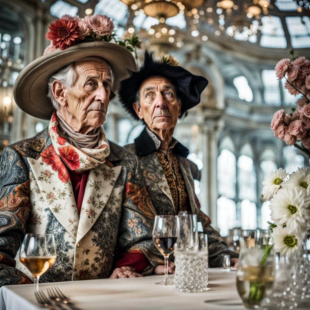 Surreal Alien Celebration in Restaurant: Masterpiece Paintin...