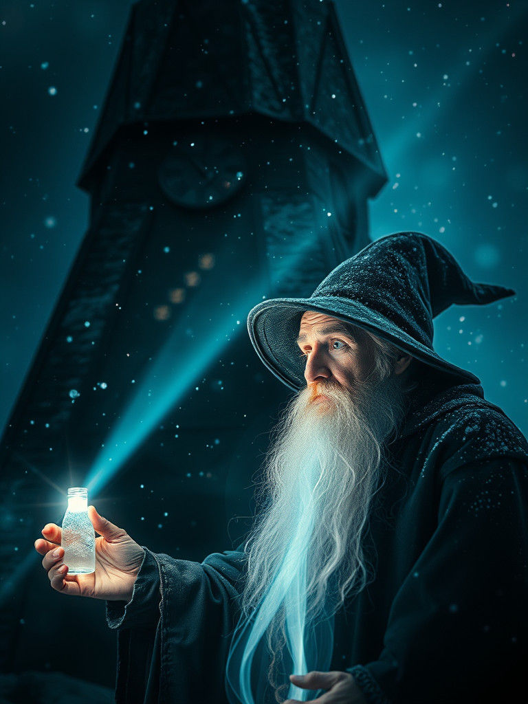 Magical Light Beam Creates Fairy in Tower