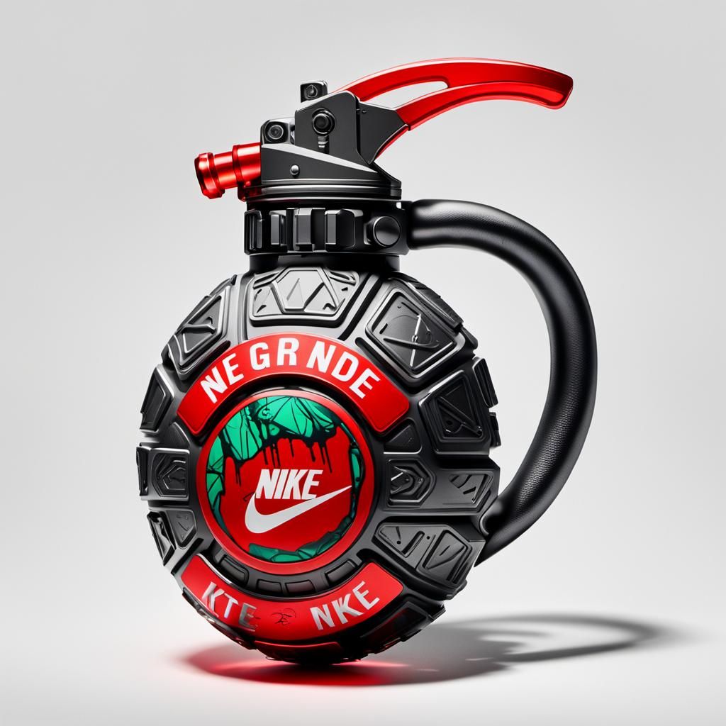 Nike Hand Grenade: A Striking 3D Render