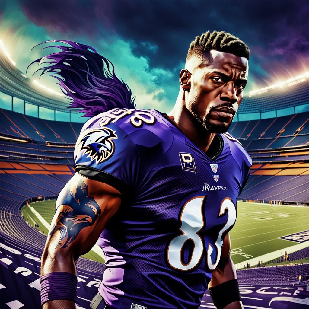Football Player in Stadium: Fantasy Matte Painting