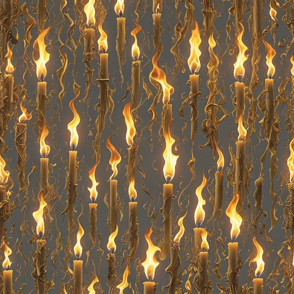 Flickering Candle Flame in Digital Matte Painting