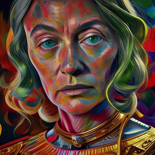 Photorealistic Portrait in Delaunay Style