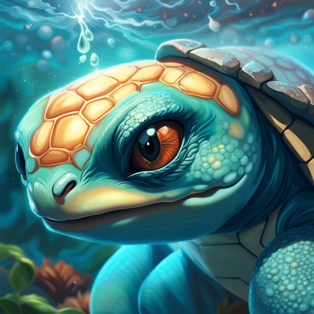 Hyperrealistic Squirtle with Stunning Detail