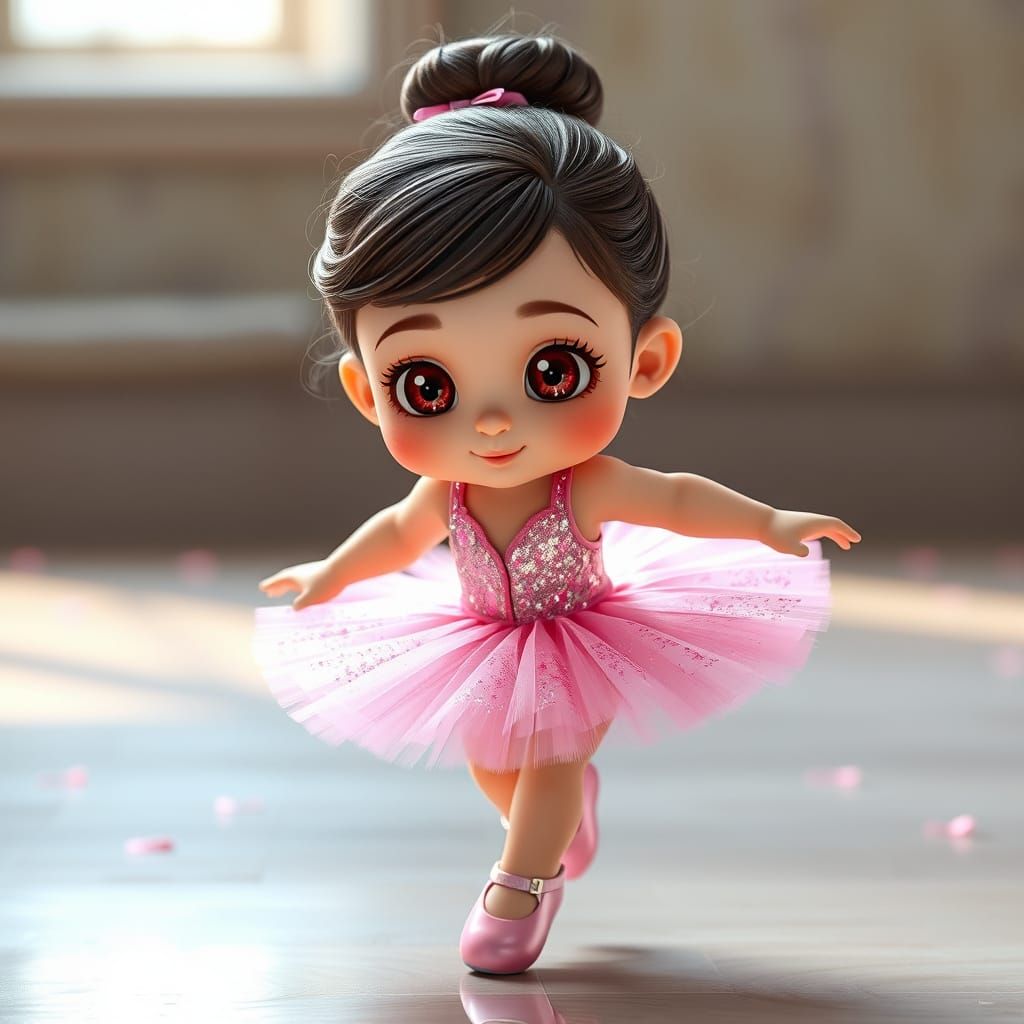 Charming Ballerina in Sparkling Pink Tutu