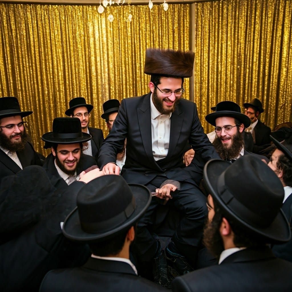 Hasidic Groom Celebrates in Jerusalem Wedding