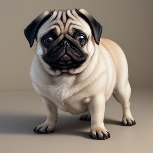 AI Generated Image of a Pug