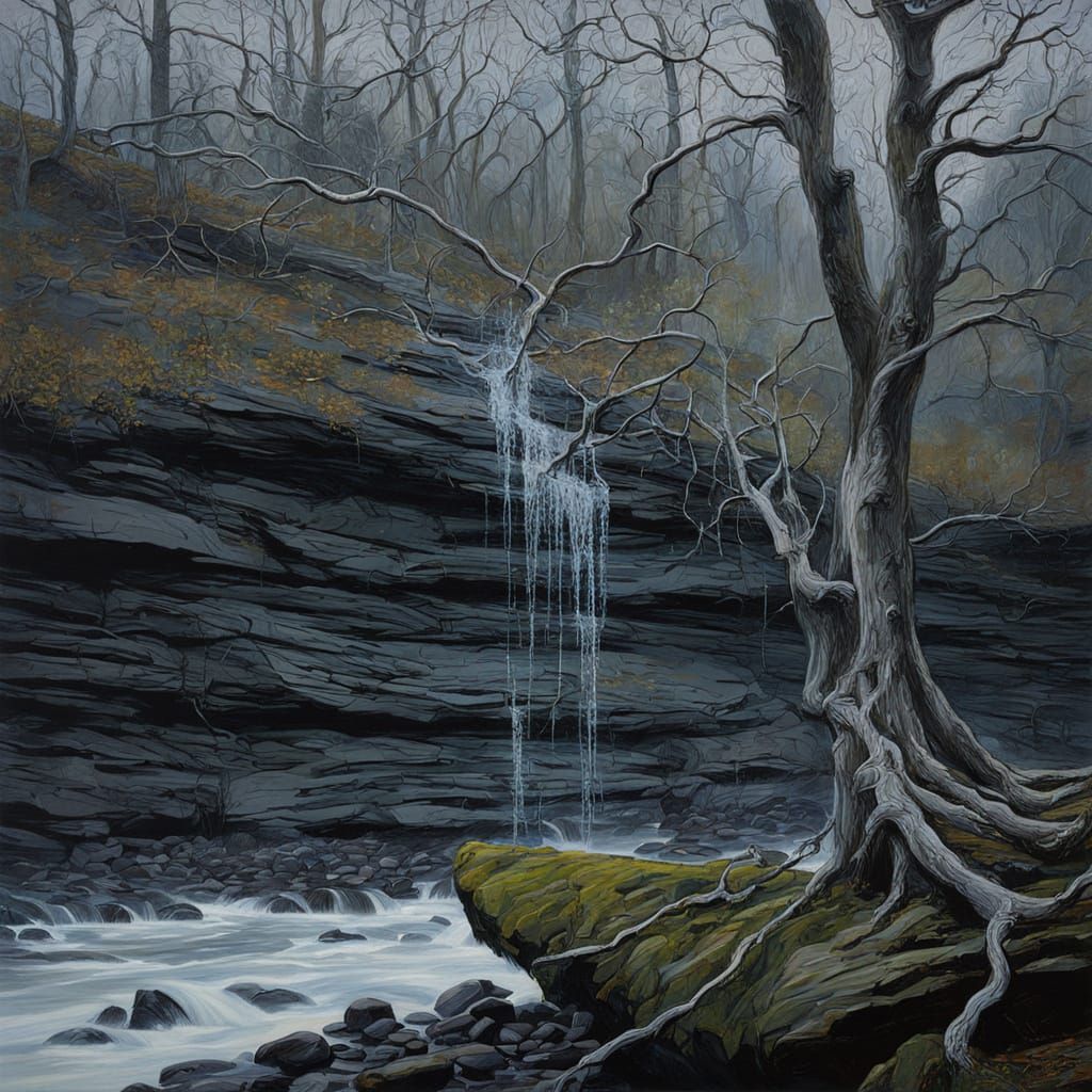 Ethereal Landscape Captured in Long Exposure Oil Painting
