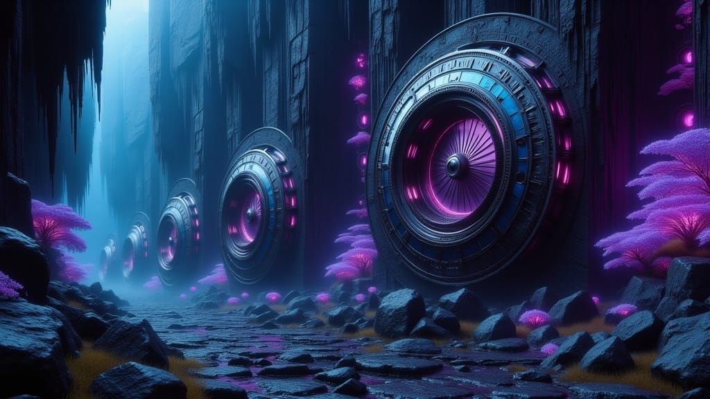 Colossal Pistons in Luminescent Cavern