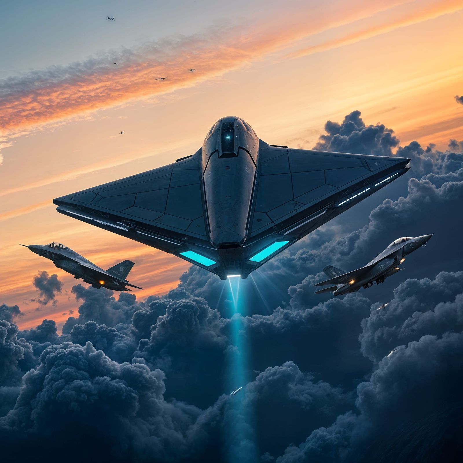 V-Shaped UFO Evades Air Force Interceptors