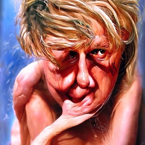 Nude Figure in Oil Painting Style