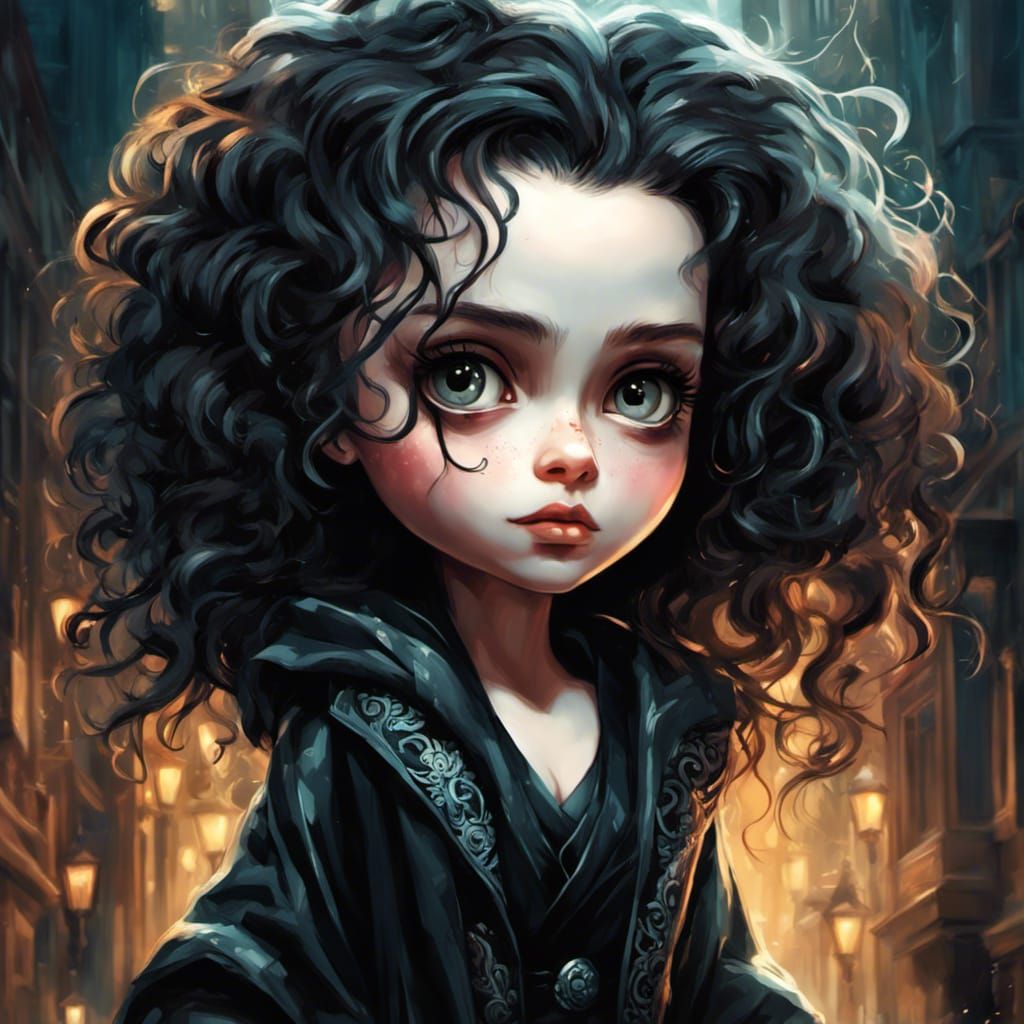 Chibi Bellatrix Lestrange with Doe Eyes
