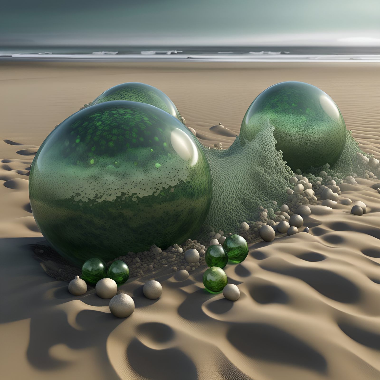 Vintage Japanese Fishing Float on Pacific Beach