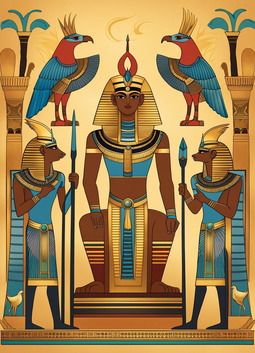 Egyptian storybook illustration