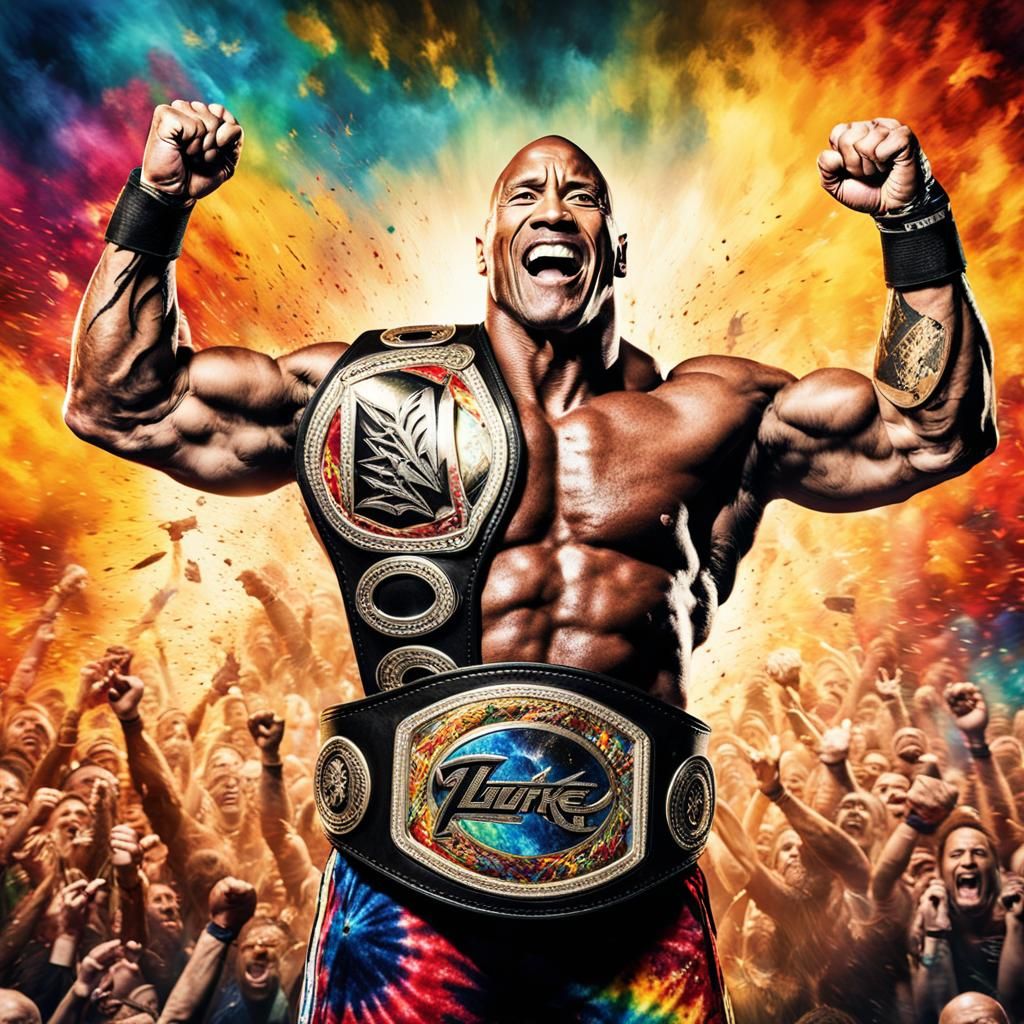 Dwayne 'The Rock' Johnson Victory Celebration