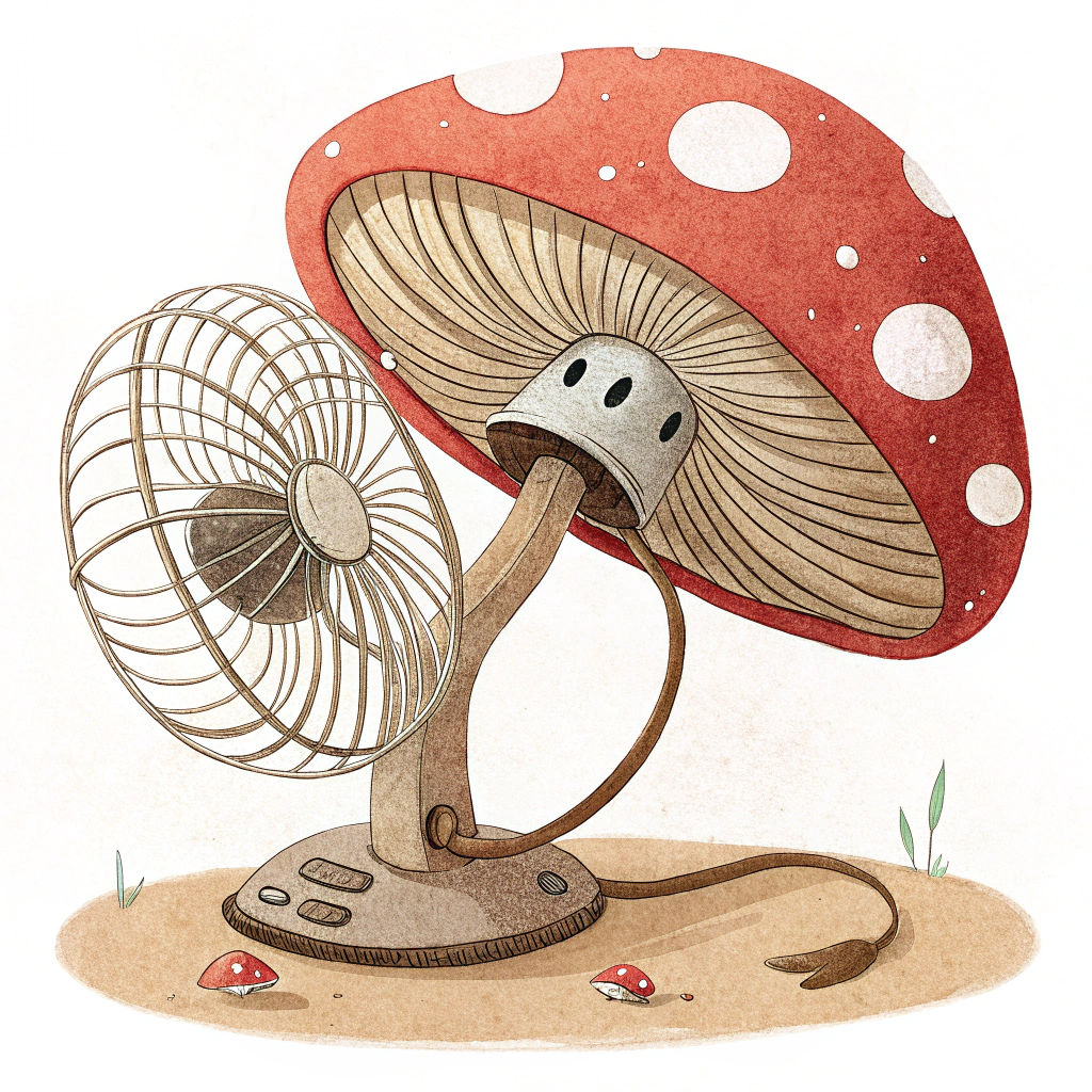 AI Generated Mushroom Fan