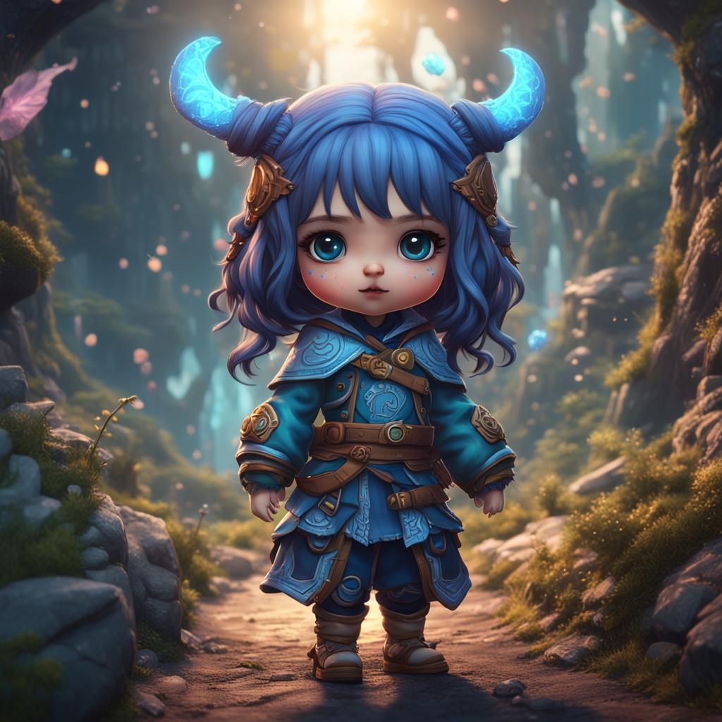 Hyperrealistic Chibi Girl as Samara Morgan