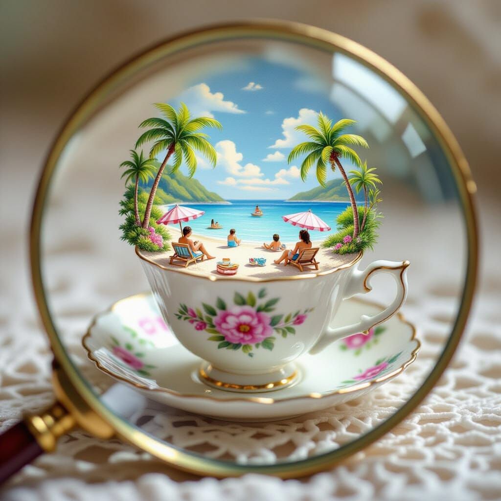 Miniature beach view.