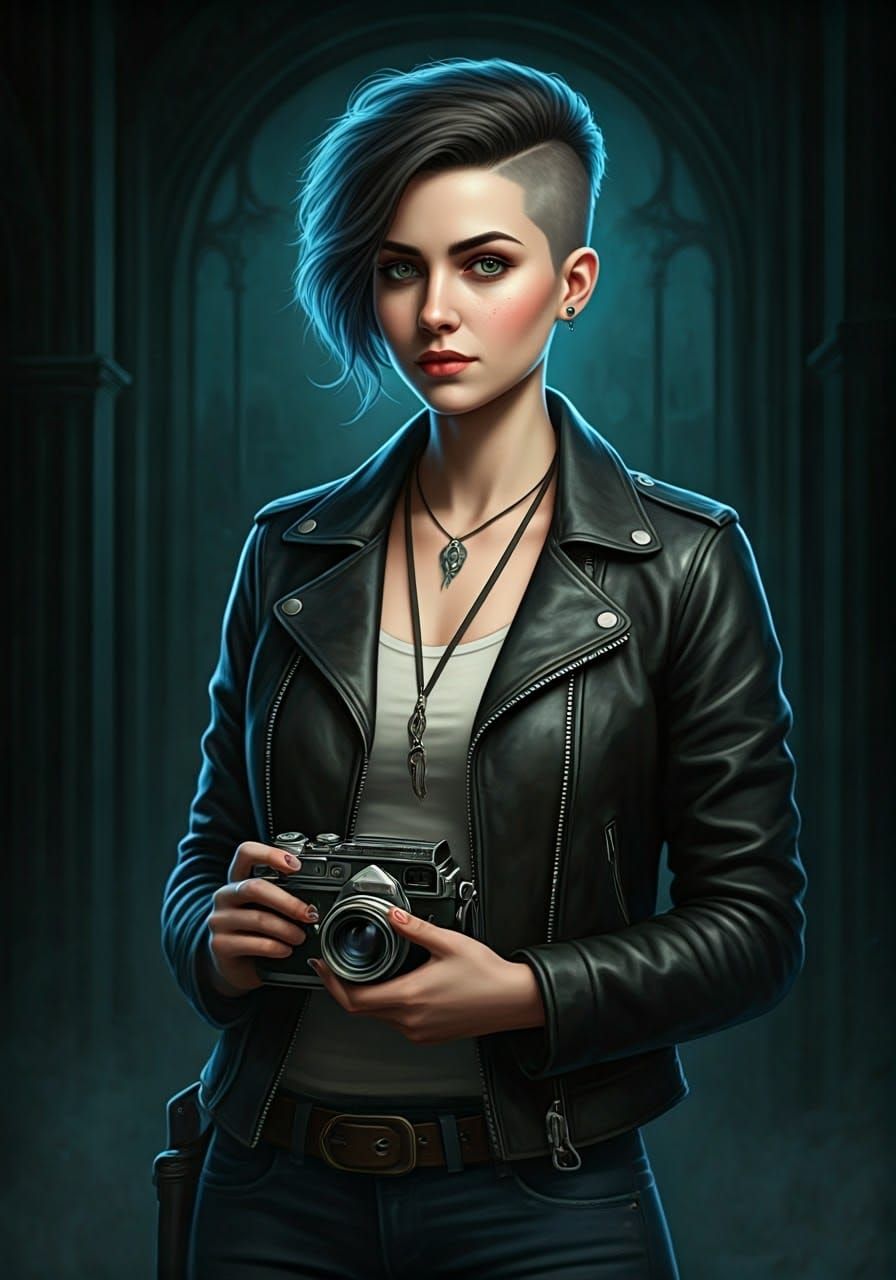 Gothic Investigator Unveils Dark Secrets in Cyberpunk Landsc...