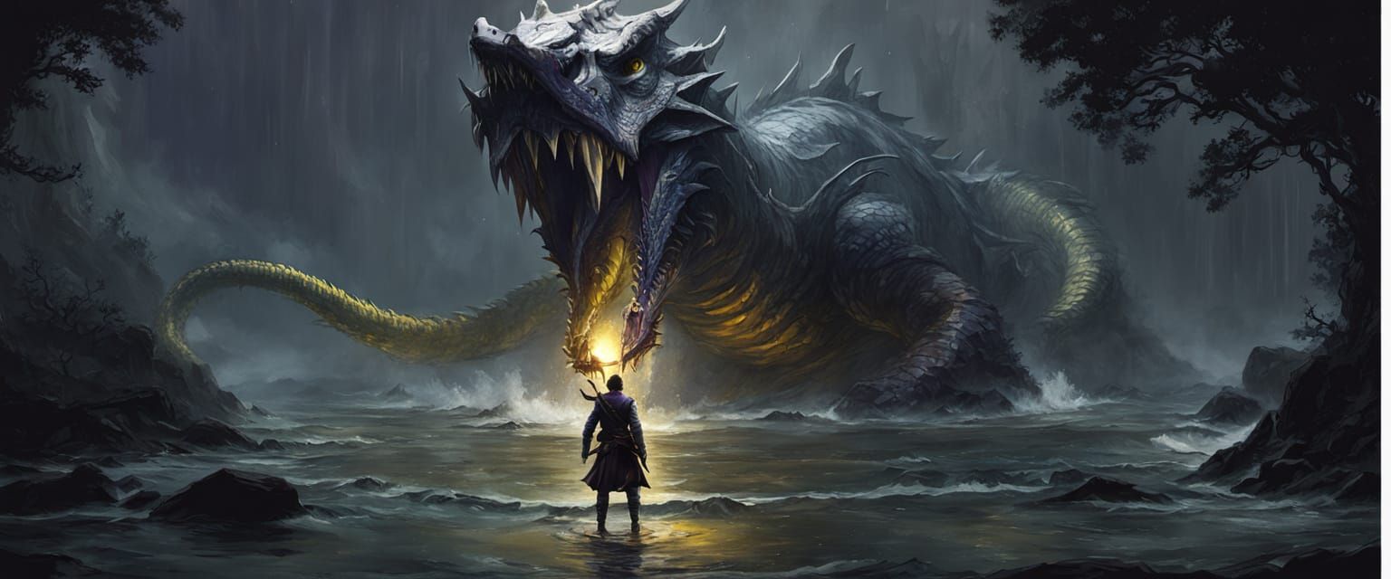 Gypsy Battles Giant Sea Serpent on Pirate Ship