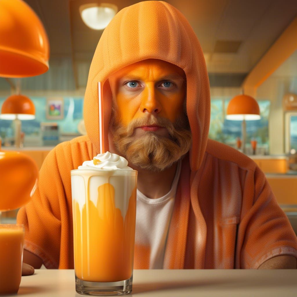 Surreal Orange Julius Matte Painting