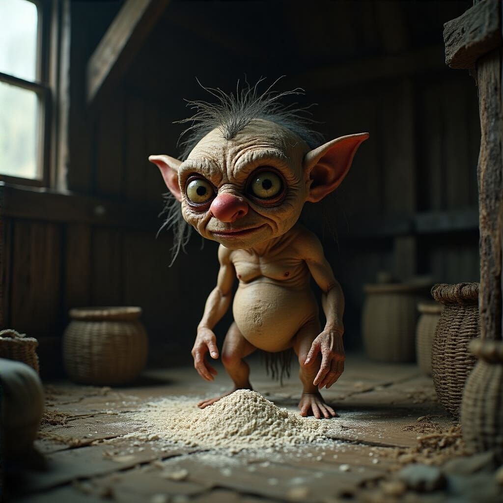 Cinematic Portrait of a Kilmoulis Fairy in a Mill