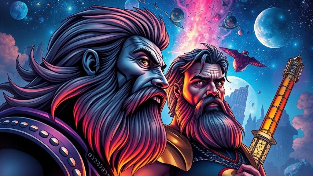 Vibrant Comic Book Art Masterpiece in 8K