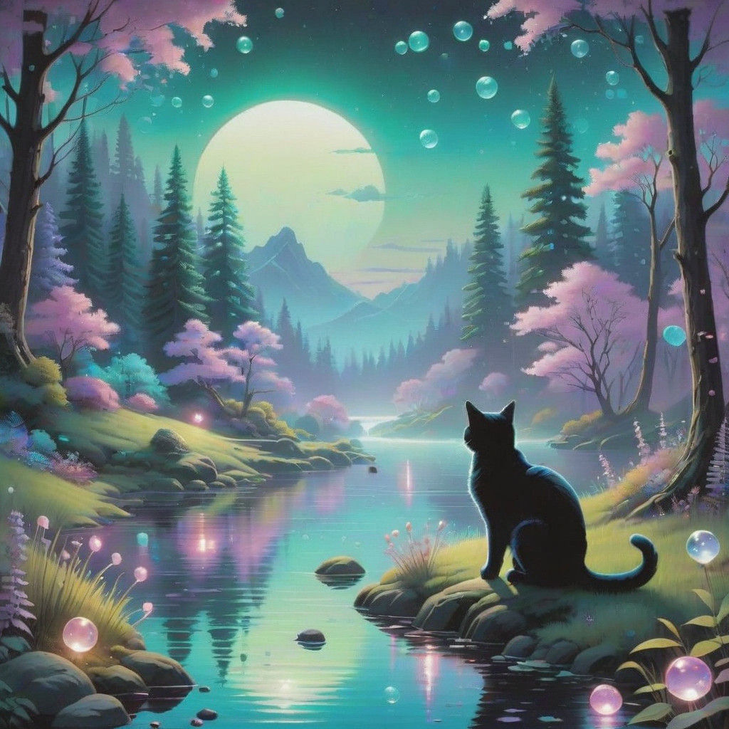 Enchanted Bioluminescent Forest at Twilight