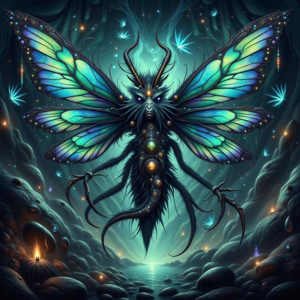 Dark Fantasy Poisonfly: Twisted, Toxic Butterfly Monster