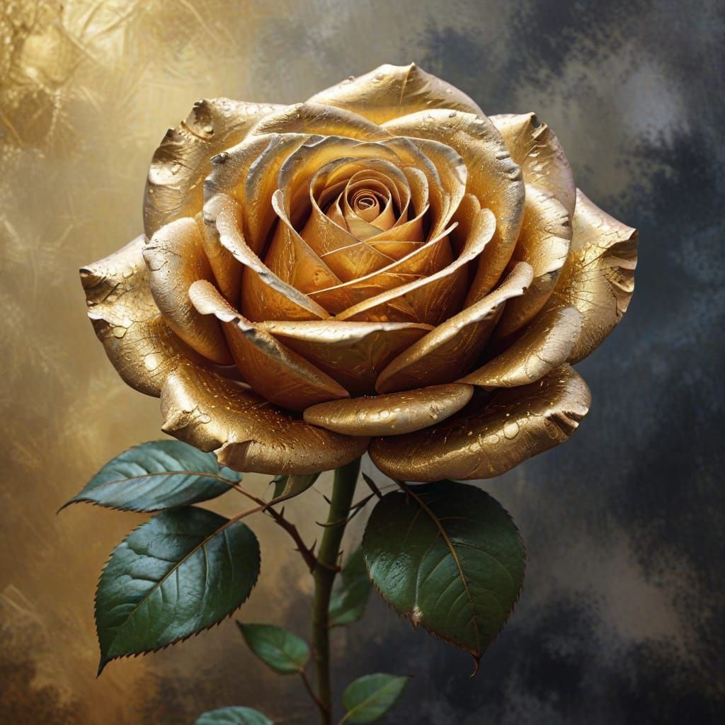 Golden Rose in Eclectic Style