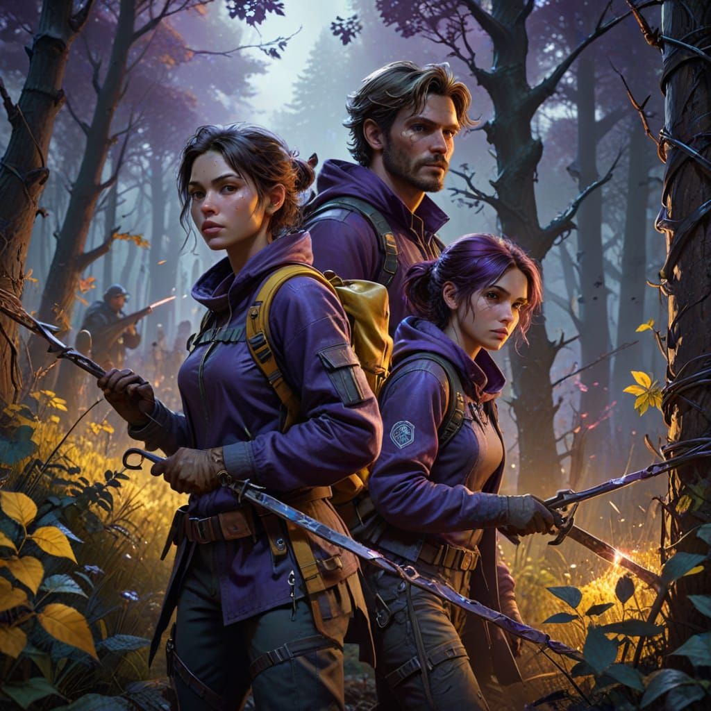 Dark Fantasy Escape Through Barbed Wire Forest