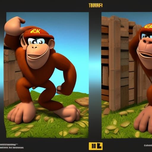 Donkey Kong: 3D Rendered Artstation Design